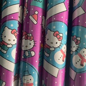 HELLO KITTY Christmas Purple Holiday GIFT Wrapping Paper 200sq ft- 4 Rolls